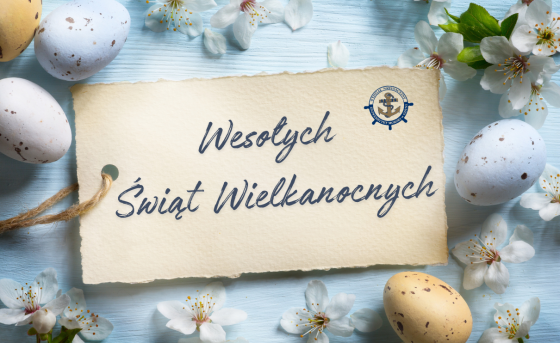 Kartka z napisem Wesołych Świąt Wielkanocnych