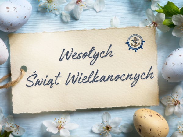 Kartka z napisem Wesołych Świąt Wielkanocnych